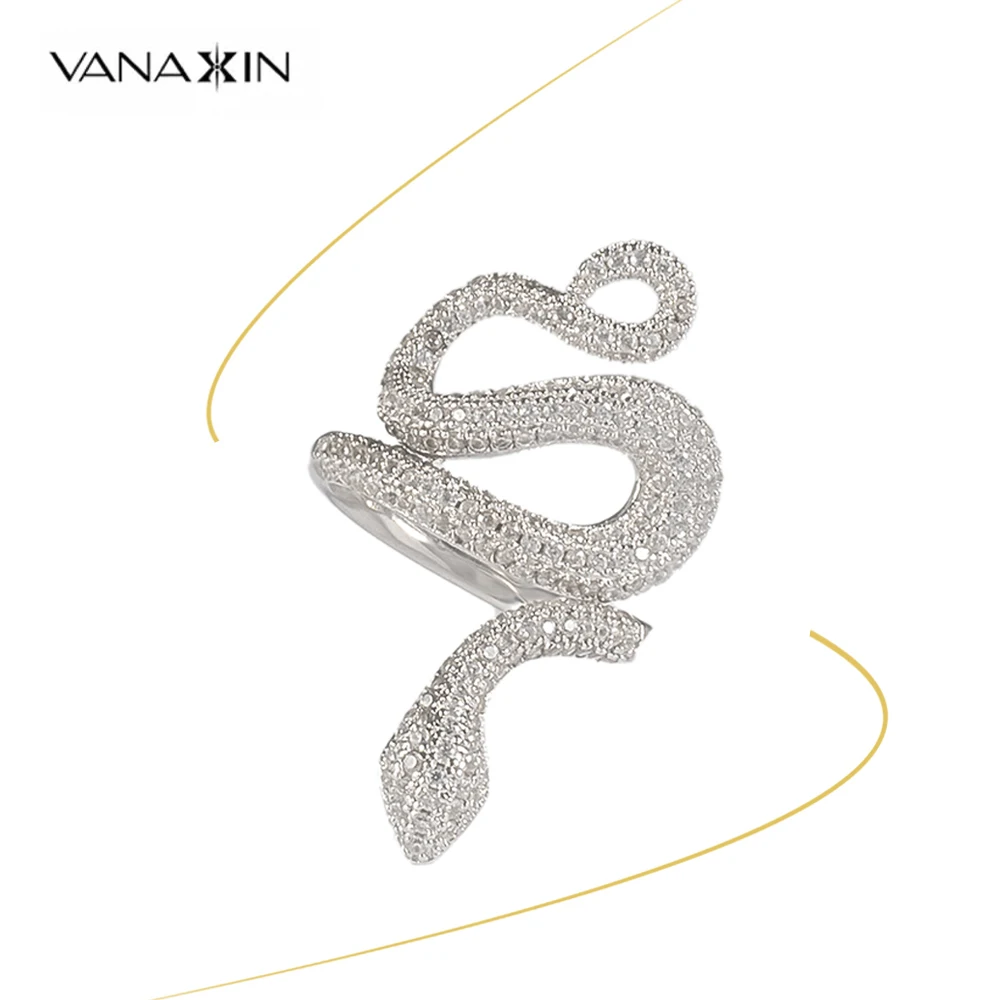 925 Серебряные кольца в виде змейки кольца для пар для женщин панк змея животное ювелирные изделия CZ цирконы проложили вечерние подарок