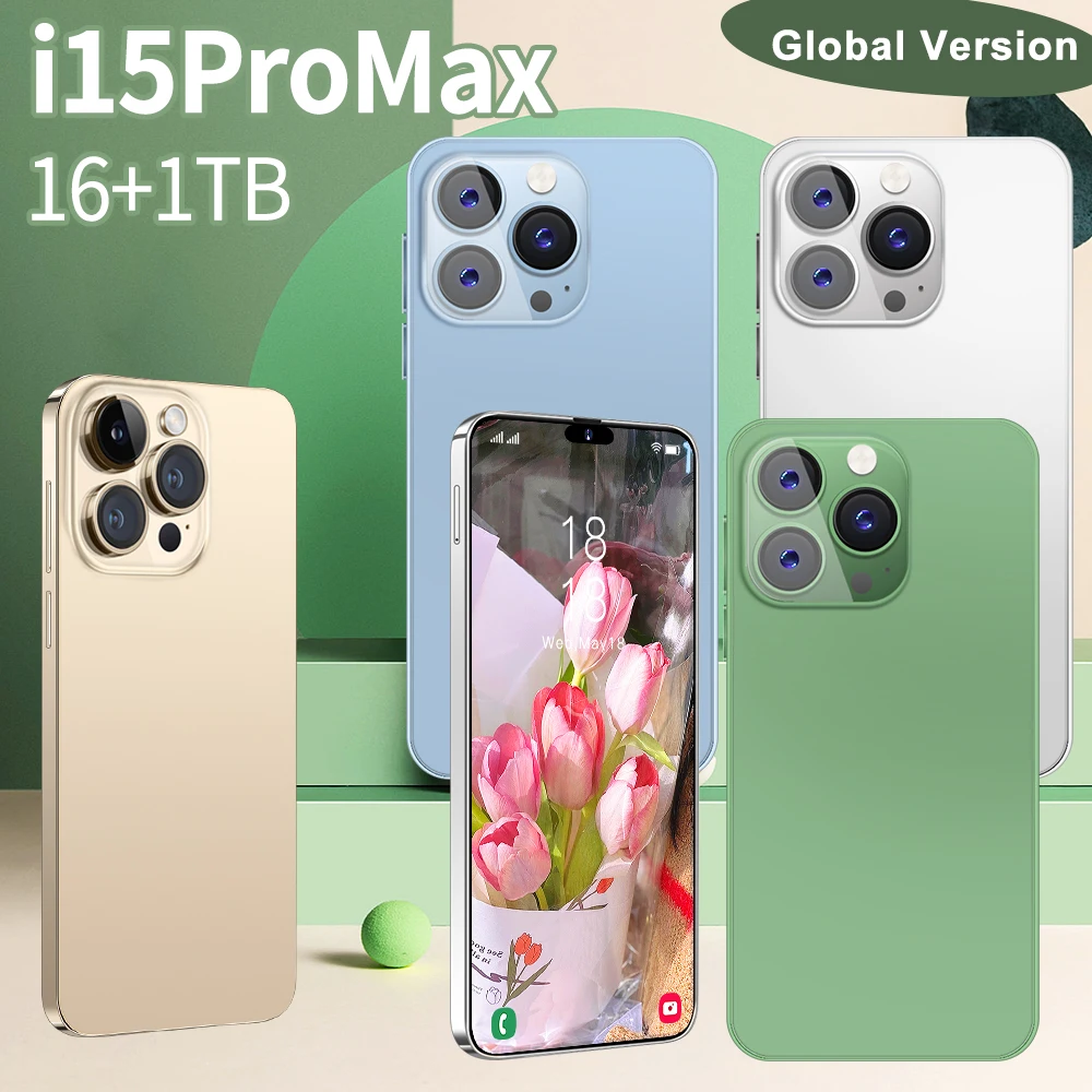 Смартфон Смартфон i 15 ProMax android 13 Snapdragon 8 Gen2 6,7-дюймовый  смартфон 16 ГБ 512 ГБ | AliExpress
