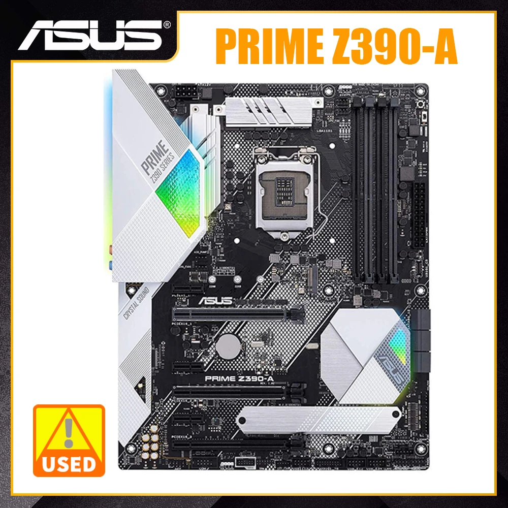 

1151 Motherboard ASUS PRIME Z390-A Motherboard 1151 DDR4 Intel Z390 64GB PCI-E 3.0 USB3.1 ATX For 9th/8th Gen Corei9i7i5i3 Cpus