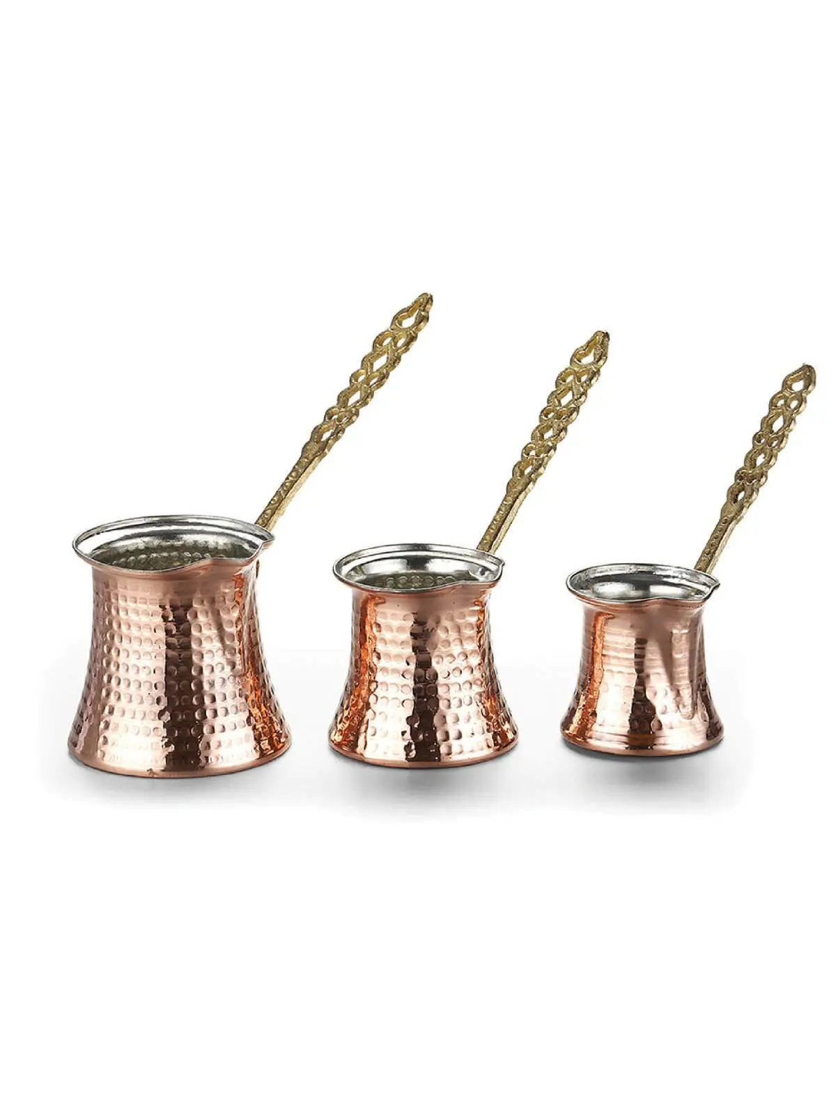 

Молочный кувшин для кофе Demlikleri Cexve, 3 шт., Турецкий кофейник, кастрюли для полива, медная кофемашина Jezve в турецком, арабском стиле, традиционный кофе из боснийского серба