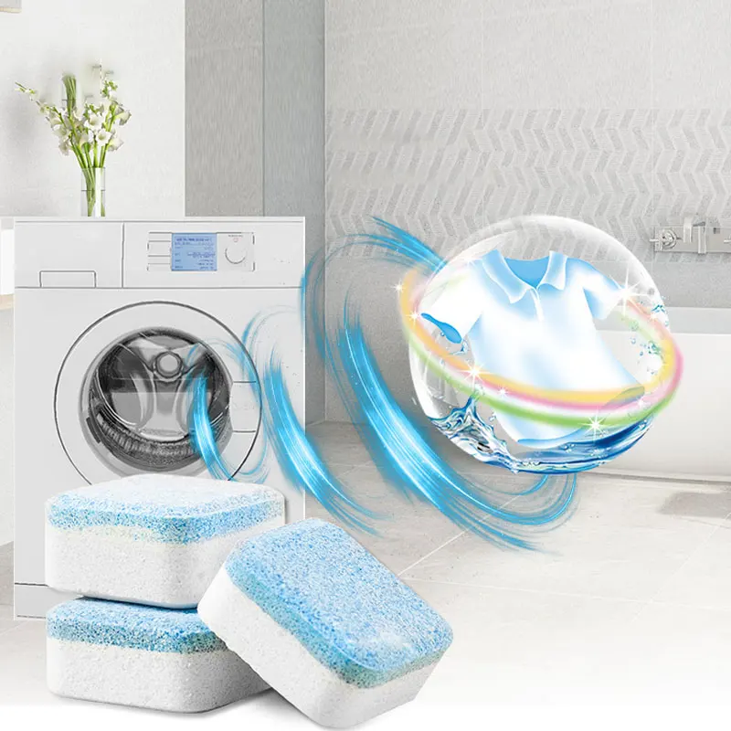 

4/8PCS Washing Machine Cleaner Effervescent Tablets Deep Cleaning Washer Deodorant Remove Stains Detergent for Washing Machine