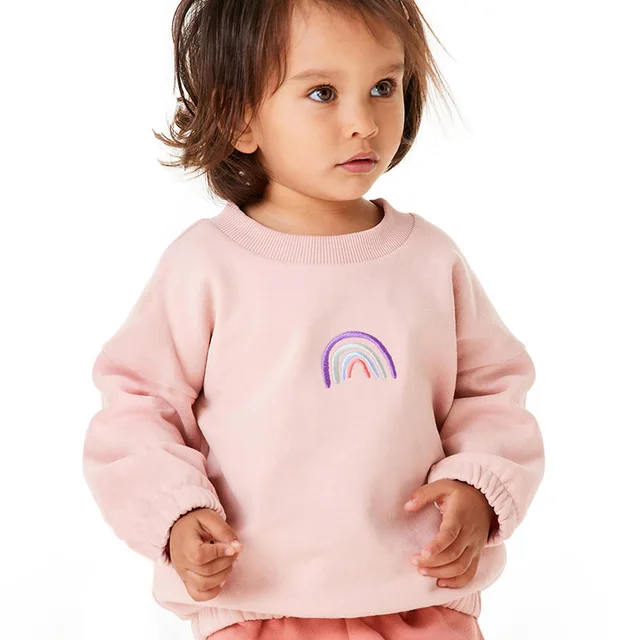 Brand Quality Terry Cotton Infant Babe Kids Sweatshirt Blouse Tee Girls Sweater Hoodies Children Clothing 2022 Baby Girl Clothes 4