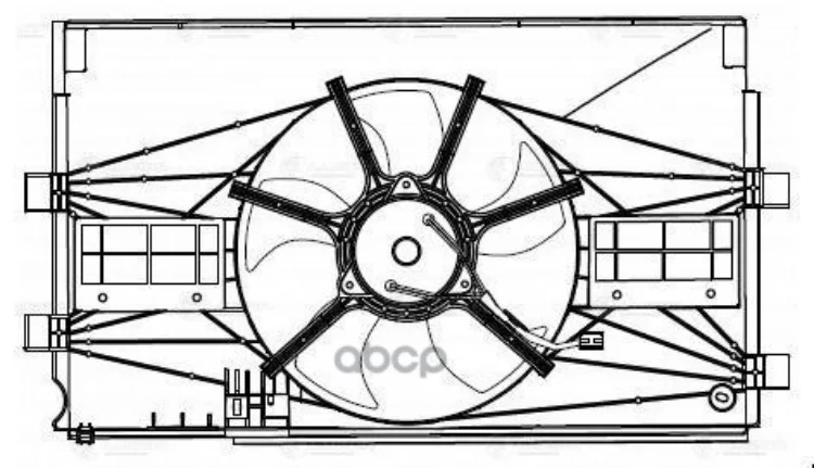 Э/Вентилятор Охл. С Кожухом Для А/М Mitsubishi Lancer X (07-) 1.5I/1.6I Lfk1115 LUZAR арт. LFK1115