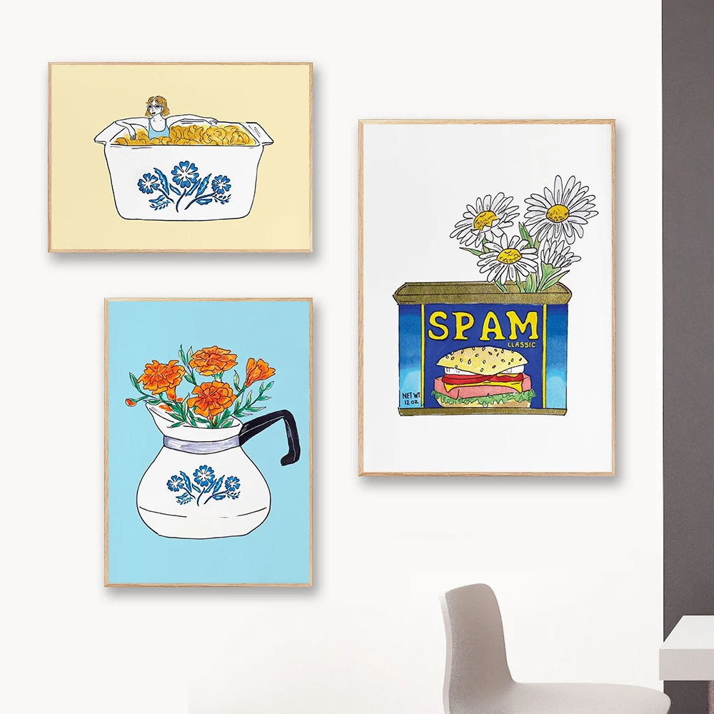 Poster Prints Negroni Cocktail Vintage Pop Wall Art Canvas Painting Picture Dining Room Decor