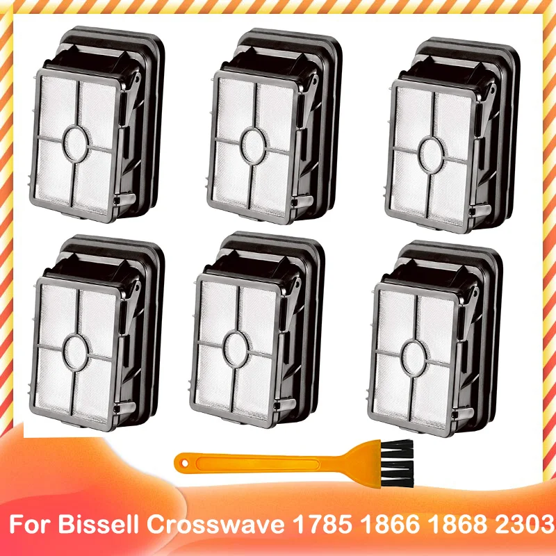 Yedek için yıkanabilir Hepa filtre Bissell Crosswave 1785 1866 1868 2303 2305 2306 serisi elektrikli süpürge + fırça