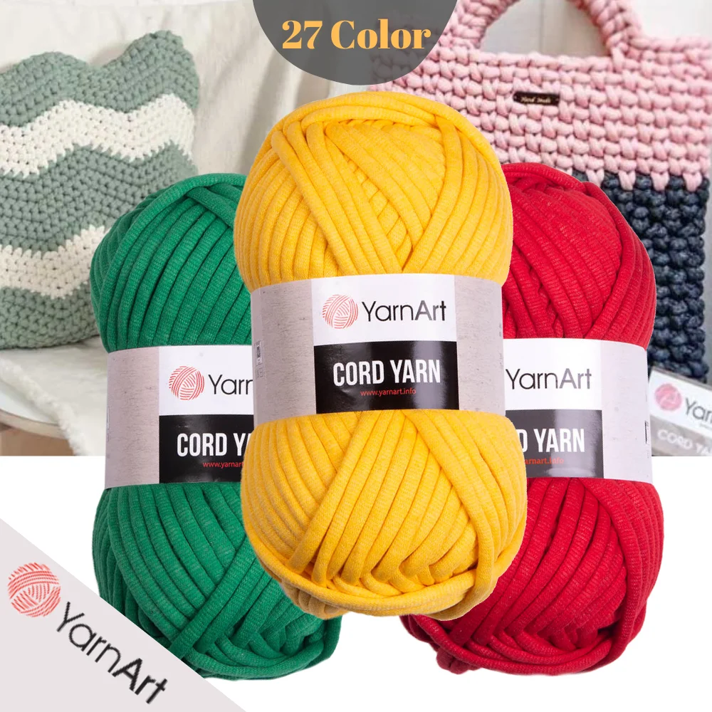 

YarnArt Cord Yarn Cotton - 27 вариантов цвета - 73 метра (250 г) - полиэстер - супер громоздкий - кардиган - свитер - блузка - одеяло - украшение для дома - жилеты -...