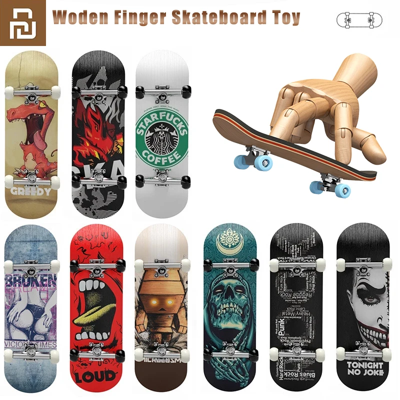 

Youpin Finger SkateBoard Toy Wooden Maple Finger Skateboard Fun Fingerboard Toy Professional Finger Board Relieve Pressure Toy