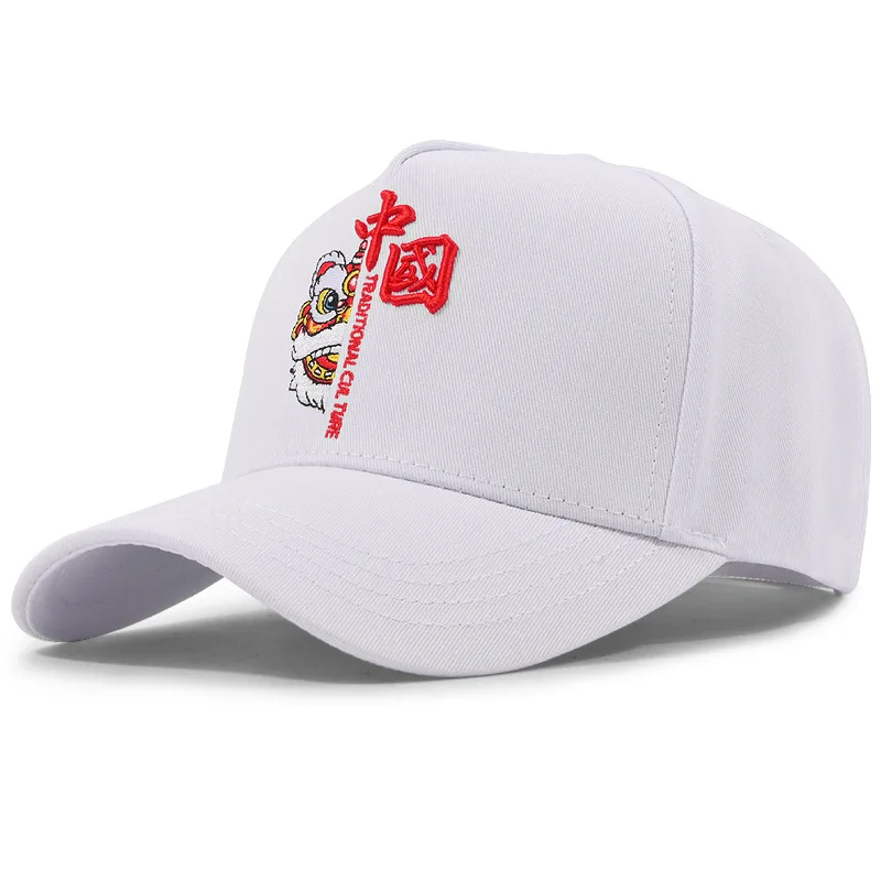 

Olokele China Style Baseball Cap for Men Women Unisex Sun Hat National Tiger Embroidery Dad Hat Big Bone Trucker Hat 56-63cm