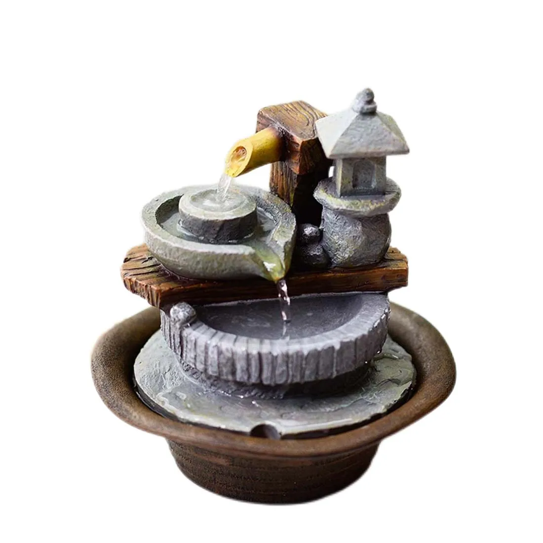 Small Fountain Desktop Circulating Water System Home Decoration Office Home Waterscape Creative Ornaments