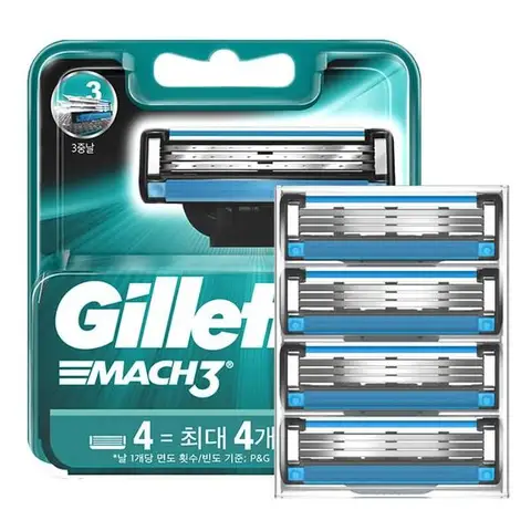 Лезвия для бритвы Gillette Mach3, 4 шт.