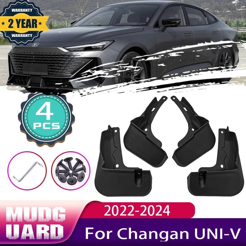 

2x автомобильные брызговики для Changan UNI V, аксессуары 2022 2023 2024 UNI-V UNIV, брызговики, брызговики, наклейка на крыло