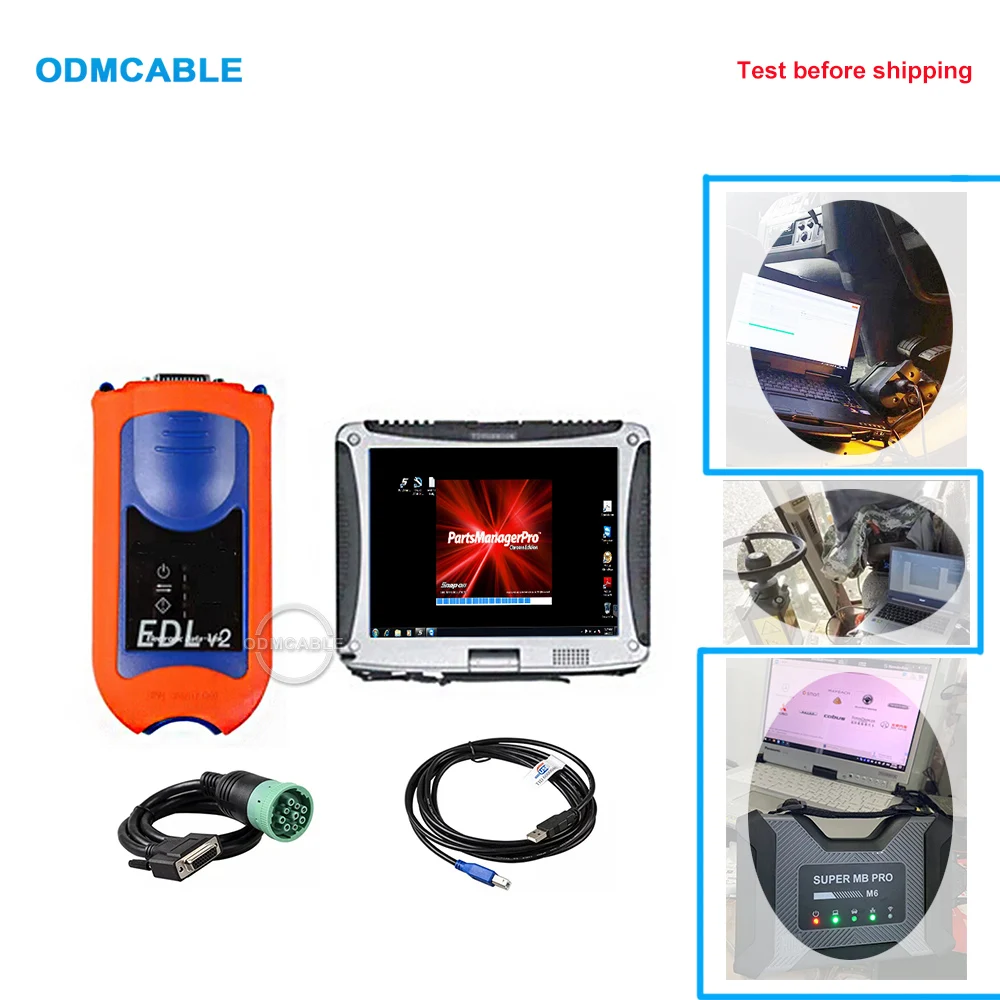 

V5.3 JD EDL v2 an automatic diagnostic tool for agricultural tractors forklifts Electronic Data Link tool CF19 laptop full KIT