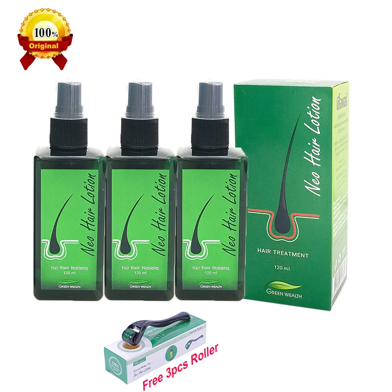 

3pcs 100% Original Neo Hair Lotion 120ml Made In Thailand Scalp Treatment Hair Root Anti-Loss Hair Regrowth Oil For Men Women