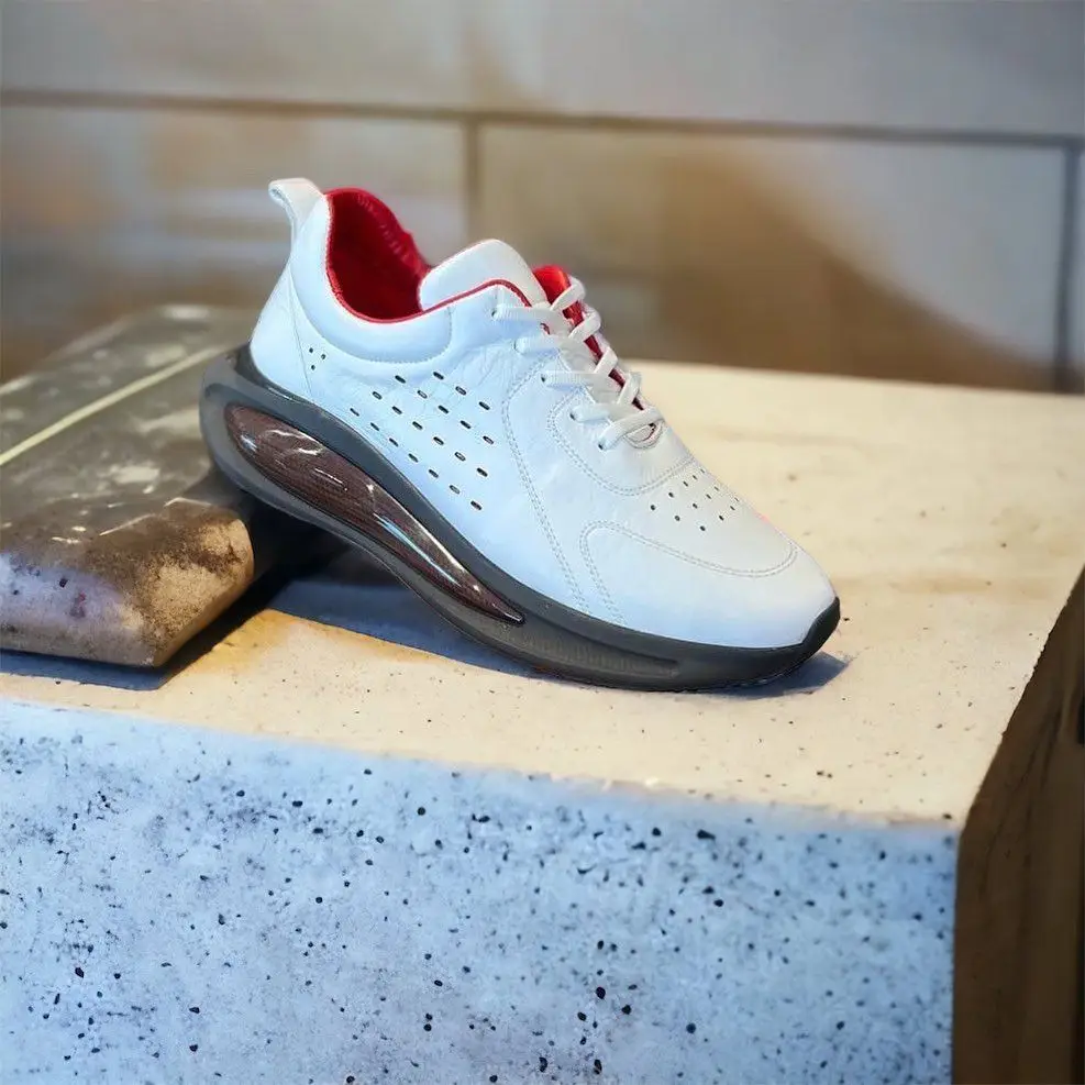 

New season real leather men's Sneaker shoes handmade breathable comfort new design