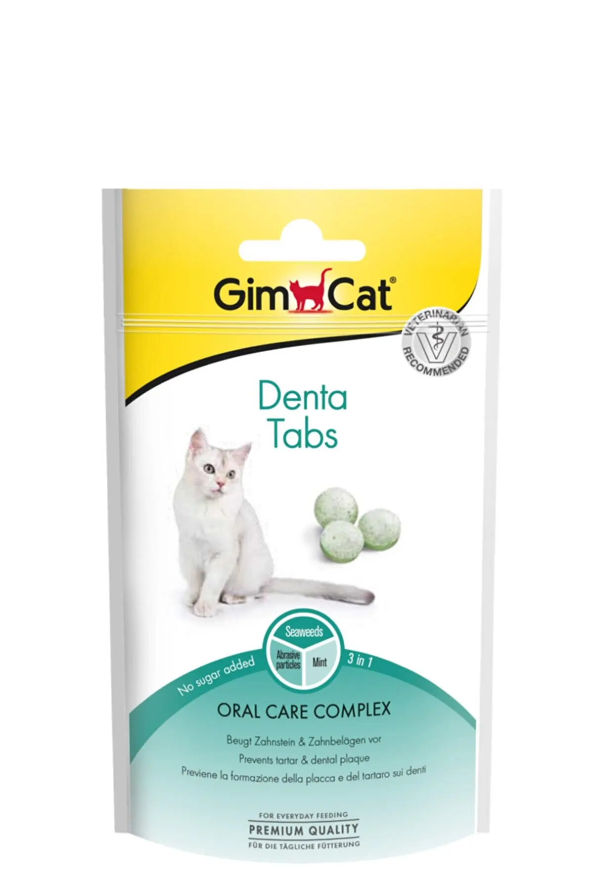 

Gimcat Denta, качественный, вкусный, натуральный, свежий, для кошки, стоматологическая награда за здоровье, таблетки, 40 г