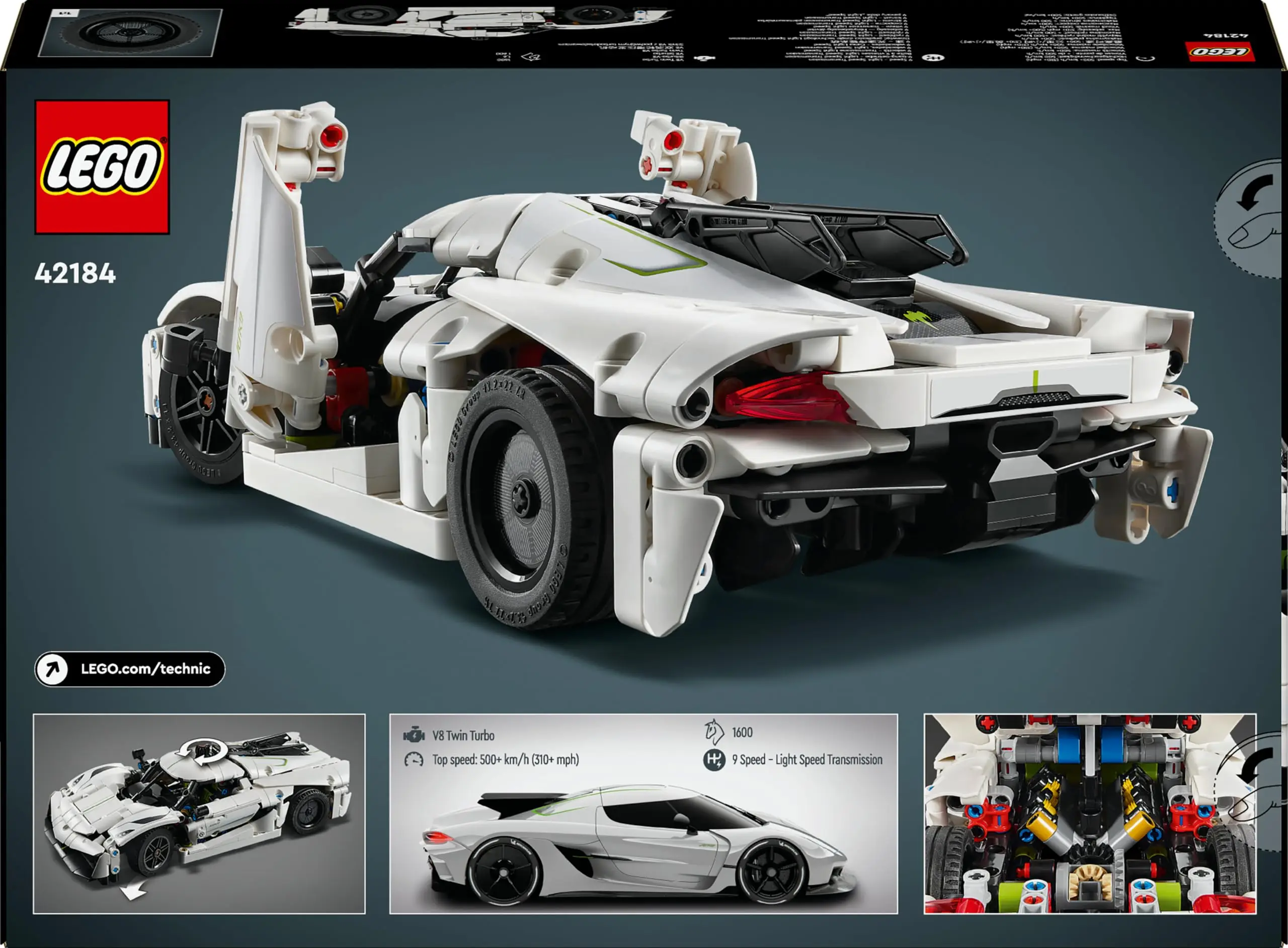 Конструктор LEGO Technic Koenigsegg Гиперкар Jesko Absolut 42184 Возраст белый 10+ |