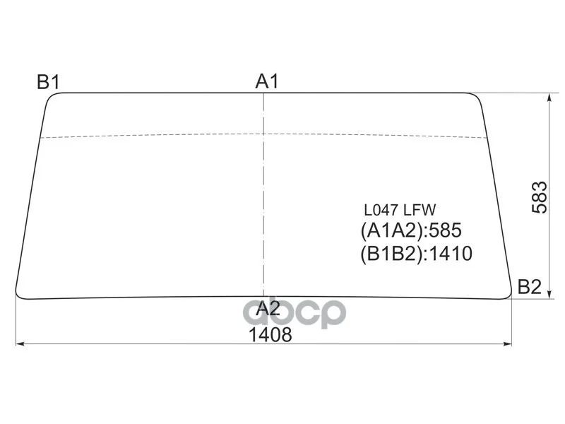Стекло Лобовое (В Резинку) Mitsubishi Pajero 81-90 / Hyundai Galloper 91-07 XYG арт. L047 LFW