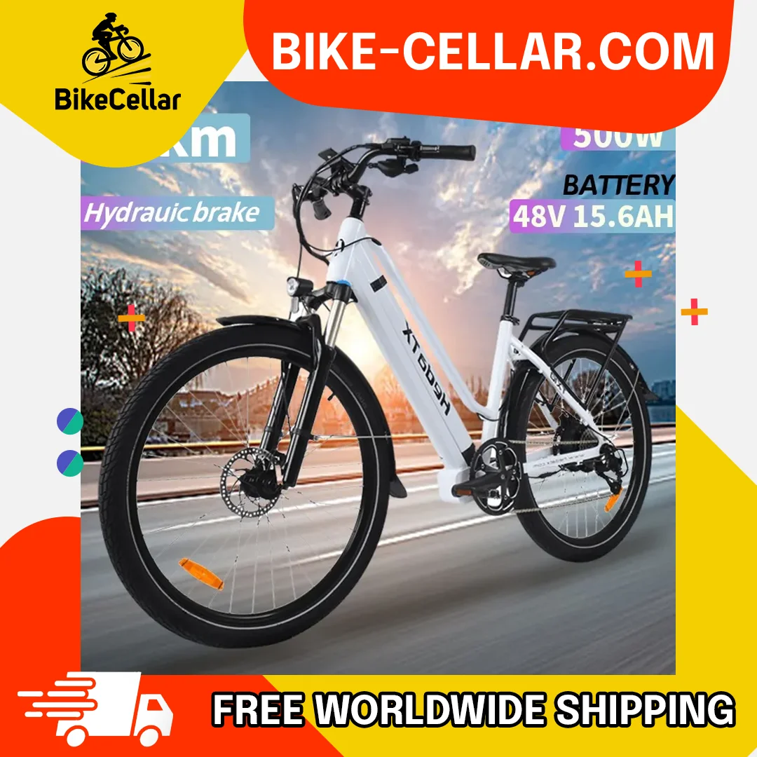 

27.5Inch Electric Bike 500W 48V 15.6ah Lithium Battery 9 Speed Women's Electric bicycle City E-Bike