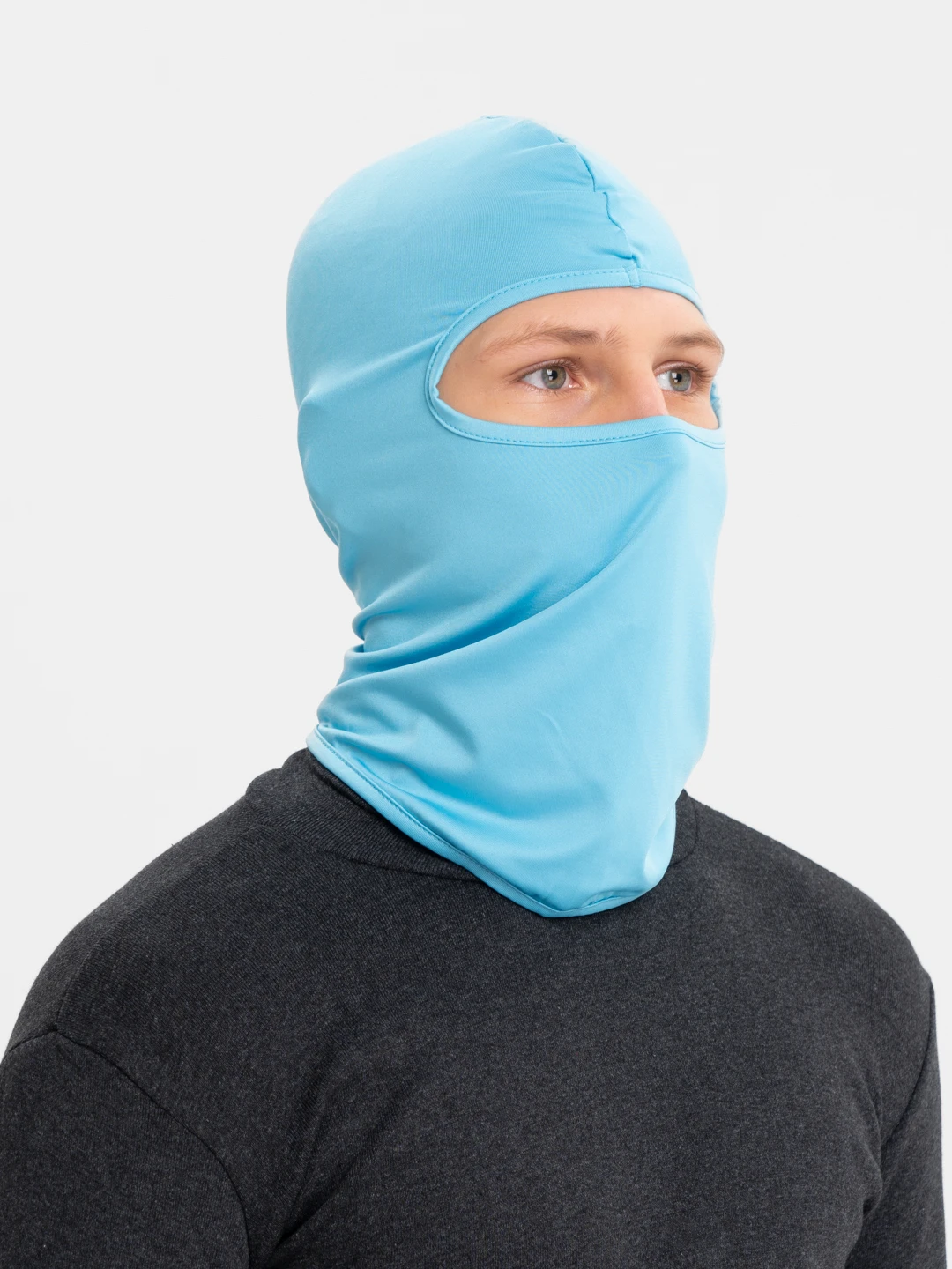 Подшлемник-балаклава летняя, голубая, лайкра, 1 отверстие | ⚡ ...