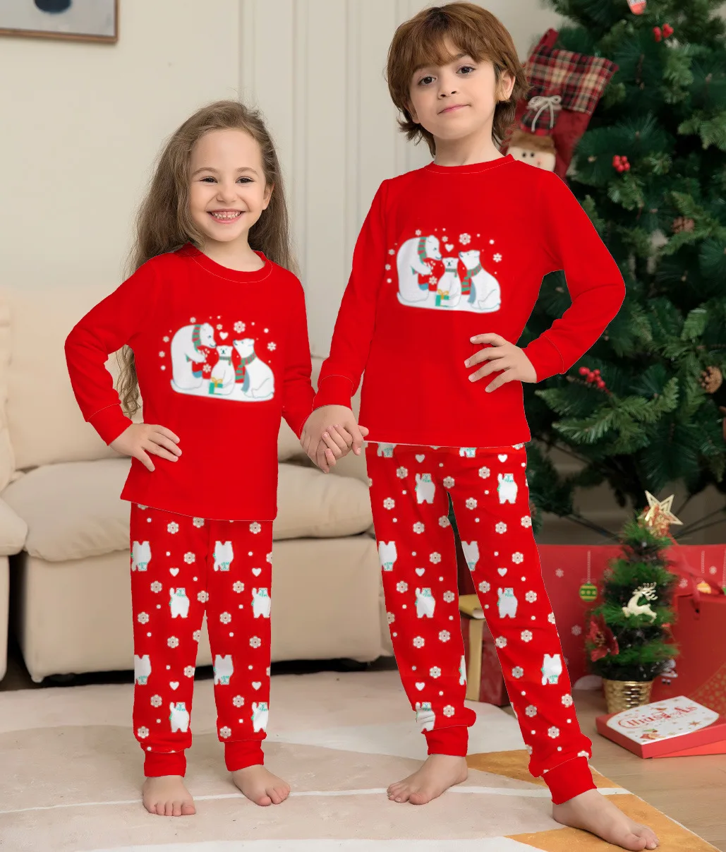 

Merry Christmas Boys Girls Kids Pullover Top Pant Pajamas Pyjamas Set Suit Set Child Sleepwear Loungewear Nightgown Home Clothes