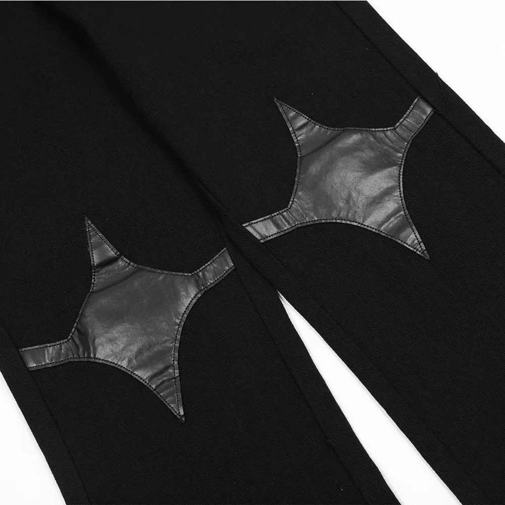 2022 Men's Work Baggy Casual Pants Zipper Designer Style Jeans Black Loose Straight Pants Biker Wide Leg Denim Trousers джинсы