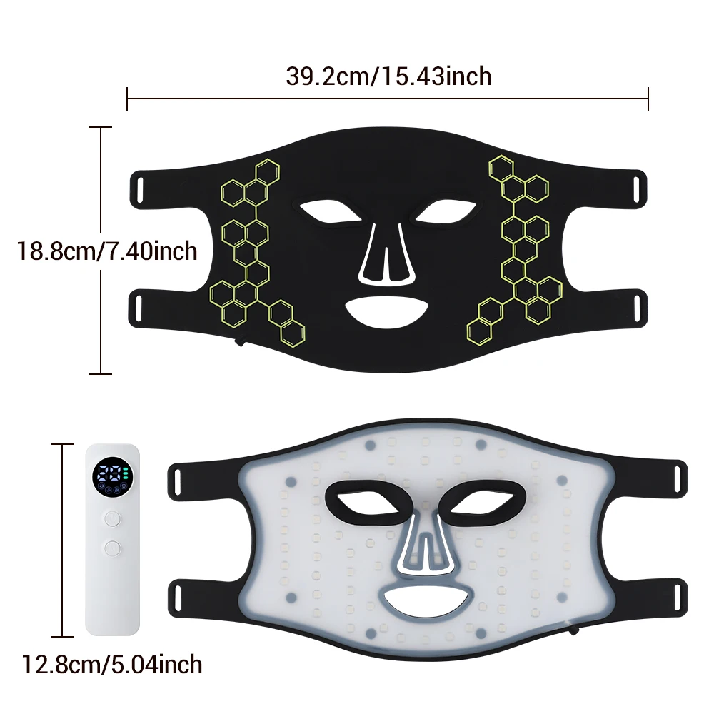 LED Photon Beauty Mask Instrument USB Electronic Mask IPL Rejuvenation Lightens Fine Lines Brighten Skin Tone 72 Lamps Skin Care images - 6