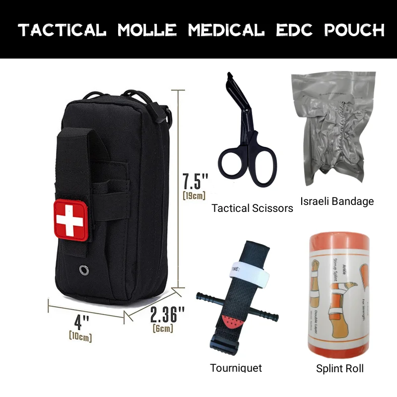 

Tactical First Aid Kit Military Edc Survival Emergency Kits Bag Tactical Hunting Tourniquet Emergency Bandages Scissors Splint