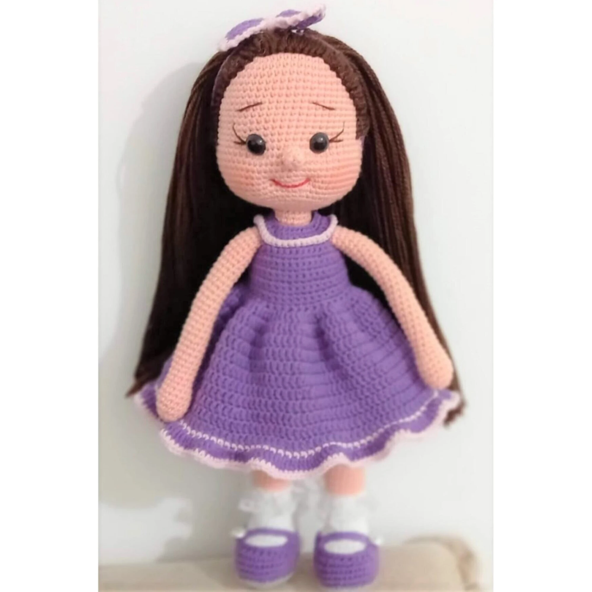

Amigurumi Ilknur Baby Purple Organic Toy Handmade Baby Doll Toys For Sale Sleeping Companion Sweet Dolly
