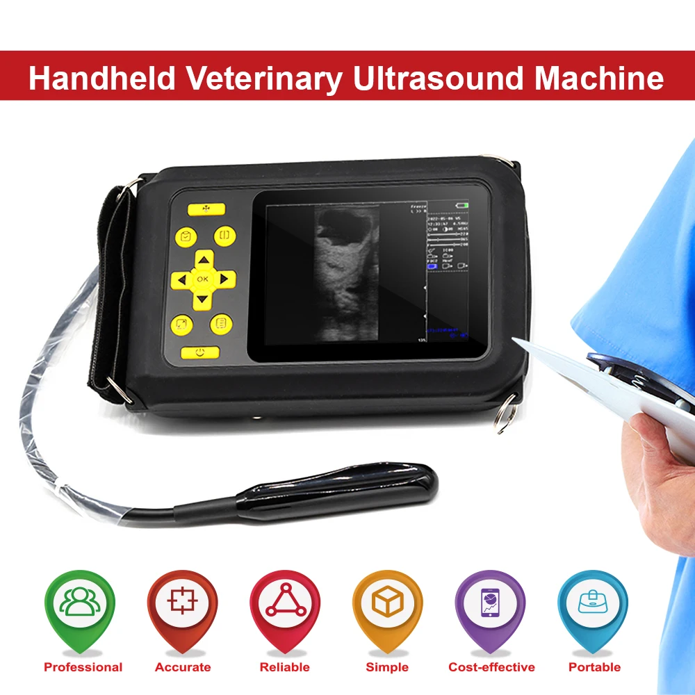

Livestock Portable Veterinary Ultrasound Scanner 5.6‘’ Display Pig Sheep Cow Horse 6.5Mhz Pregnancy Ultrasound Diagnosis Machine