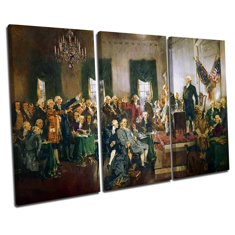 

Scene At The Signing Of The Constitution Of The United States The World Classic Canvas Wall Art By Ho Me Lili For Home Decor