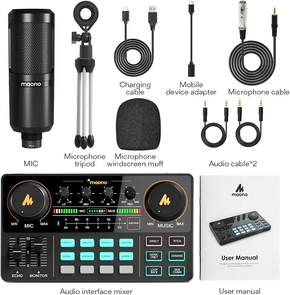 

Podcast Equipment Bundle-MAONO MaonoCaster Lite -Audio