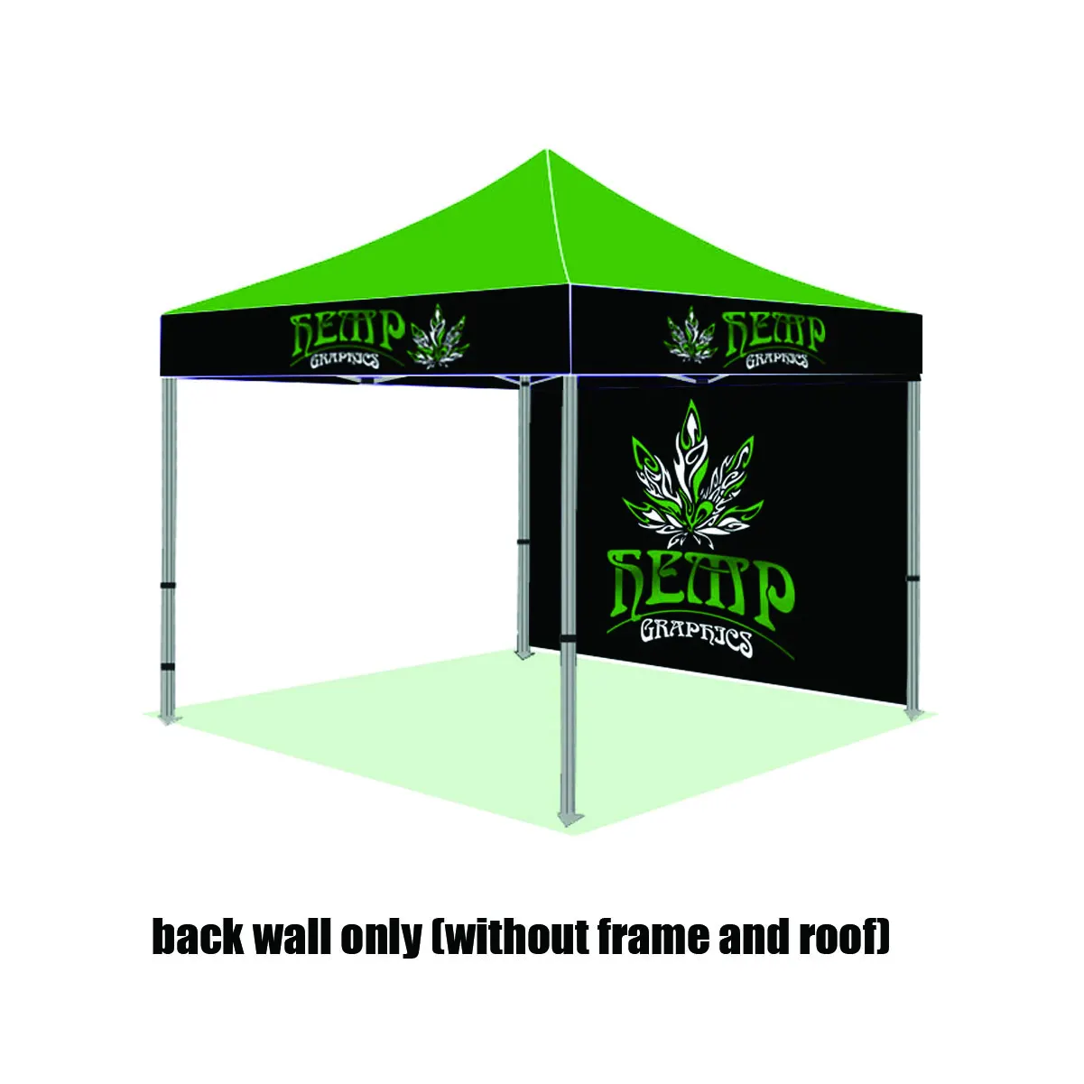 10*10ft(3*3m) Custom Printed Advertising Pop Up Trade Show Tent Event Canopy Gazebo Marquee Tent（back wall only)