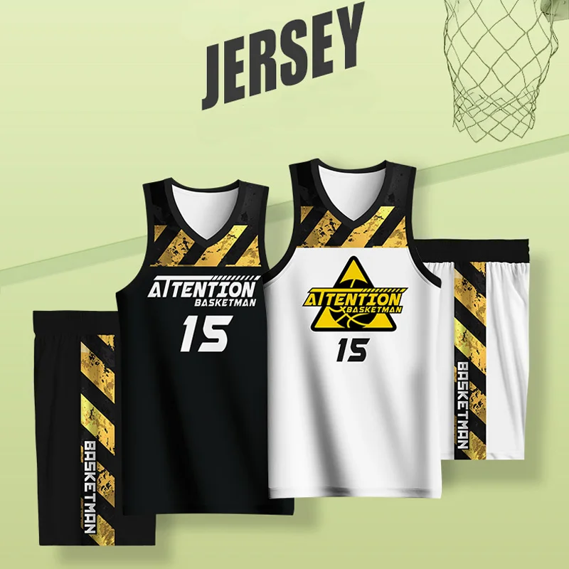 Basketball Sets For Man Full Sublimation Custom Club Team Name Number Logo Printed Jerseys Shorts Quick Dry Training Tracksuits