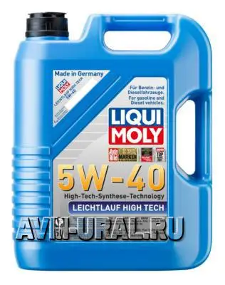 LIQUI MOLY Масло моторное 5W-40 5л Leichtlauf High Tech (синтетика) 1шт |