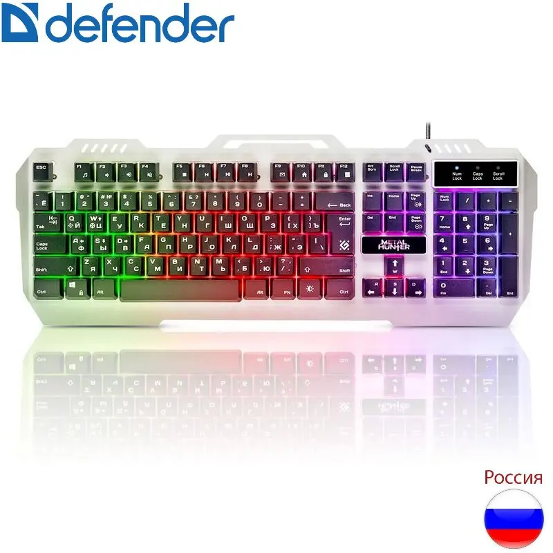 Игровая клавиатура Defender Metal Hunter RGB подсветка 19 Anti-Ghost |