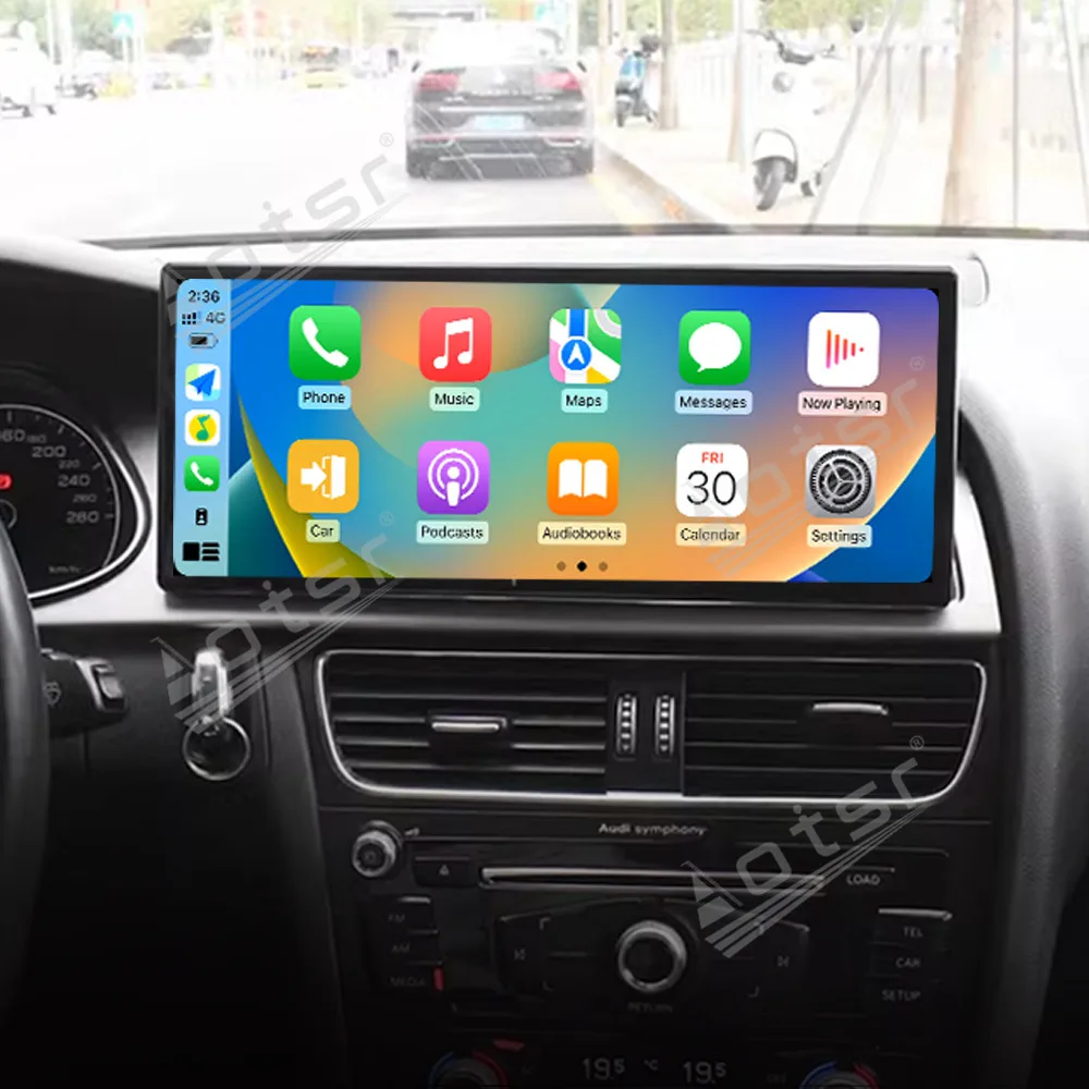 12 3 Android 14 Система Автомобильный Радио Стерео Для Audi Q5 A4 2008-2017 WiFi 4G LTE + 256 ГБ CarPlay BT IPS