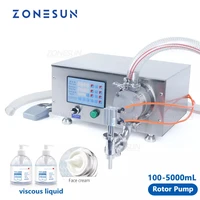zonesun zs rpyt900 semi automatic rotor pump honey filling machine gel laundry detergent hand sanitizer cream bottle filler