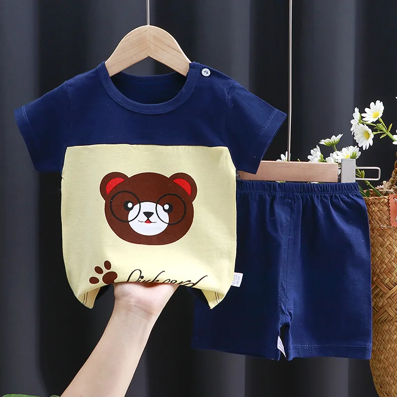 

2023 New. Children. Short sleeved. Set. Pure cotton. Summer clothing. Boys and girls. T-shirts. Baby. Children's clothing