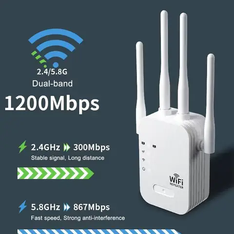 Беспроводной повторитель Wi-Fi 1200 Мбит/с