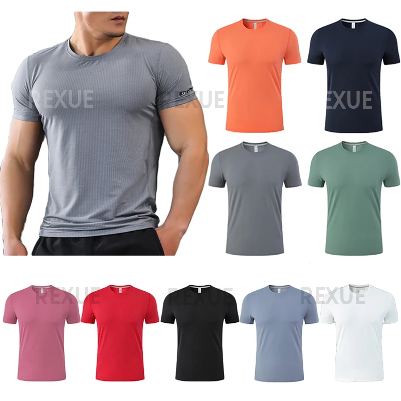 

Men Running Compression T-shirt Short Sleeve Sport Tees Gym Fitness Men Summer Casual Outdoor T-Shirt Men Sports T-Shirt