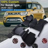 car mats for suzuki ignis mf 2020 2021 2022 auto leather floor mat durable rugs carpet pad set car accessories interior parts