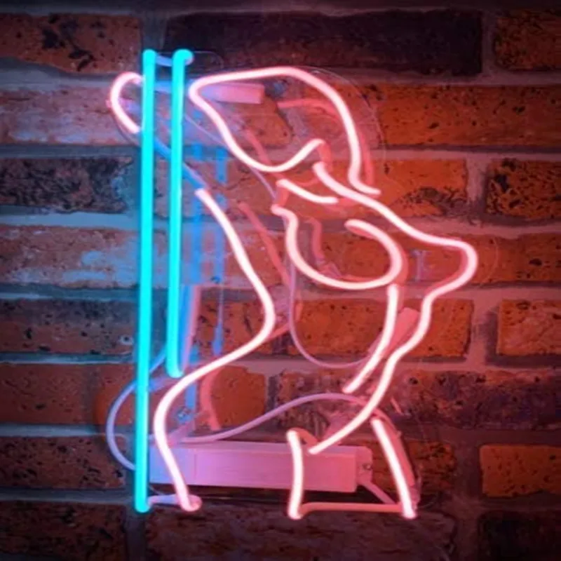 Неоновые вывески Bada Bing Girl пивной бар домашнее искусство неоновый светлый