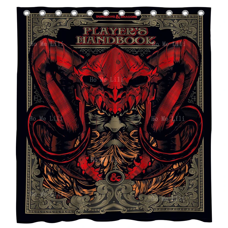 

Подземелья и Драконы, специальный выпуск, красный злый бык, выдувающий дым, раздражающий виодушевые шторы от Ho Me Lili для декора ванной комнаты