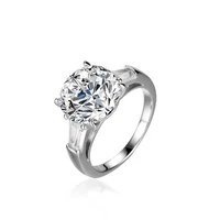 s925 silver 5ct moissanite engagement ring women 3 stone iced diamond ring 18k gold filled ins jewelry 2022 wedding band anillos