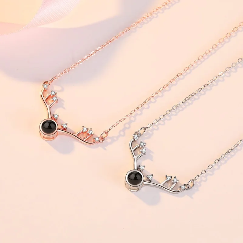 Customized Projection Necklace Christmas Gift, Creative Photo Projection Unique Gift for Friends and Family.