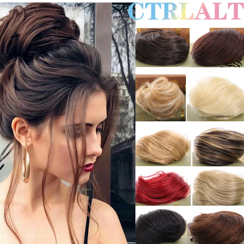 

CTRLALT Synthetic Hair Extension Grab Bun Donut Extension Cute Girl Messy Bun Heat Resistant Hair Accessories