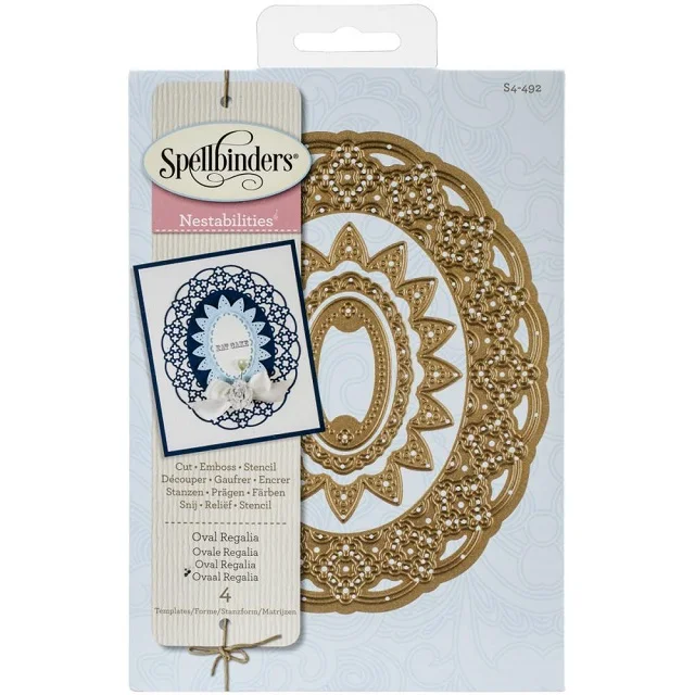 Набор ножей Spellbinders Nestabilities Decorative Elements "Регалия в овале" |