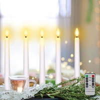 set of 8 wedding candles warm white flameless flashing tapered led long candle with timer remote christmas window candle lights