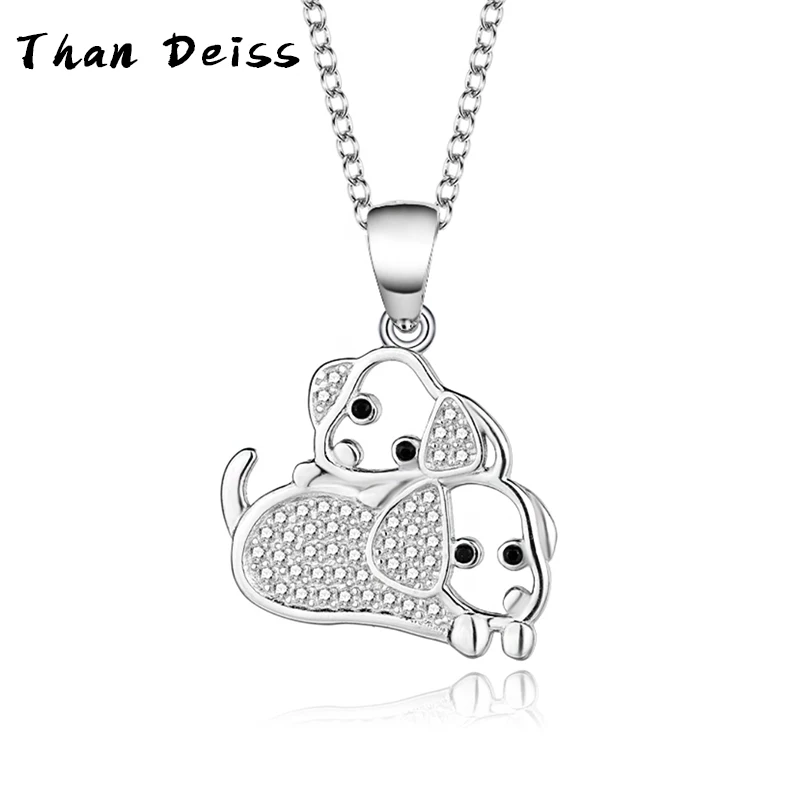 

S925 Sterling Silver Lovely Puppy Ladies Secklace Dog Dog Necklace Simplicity Personality Fashion Jewelry Pendant