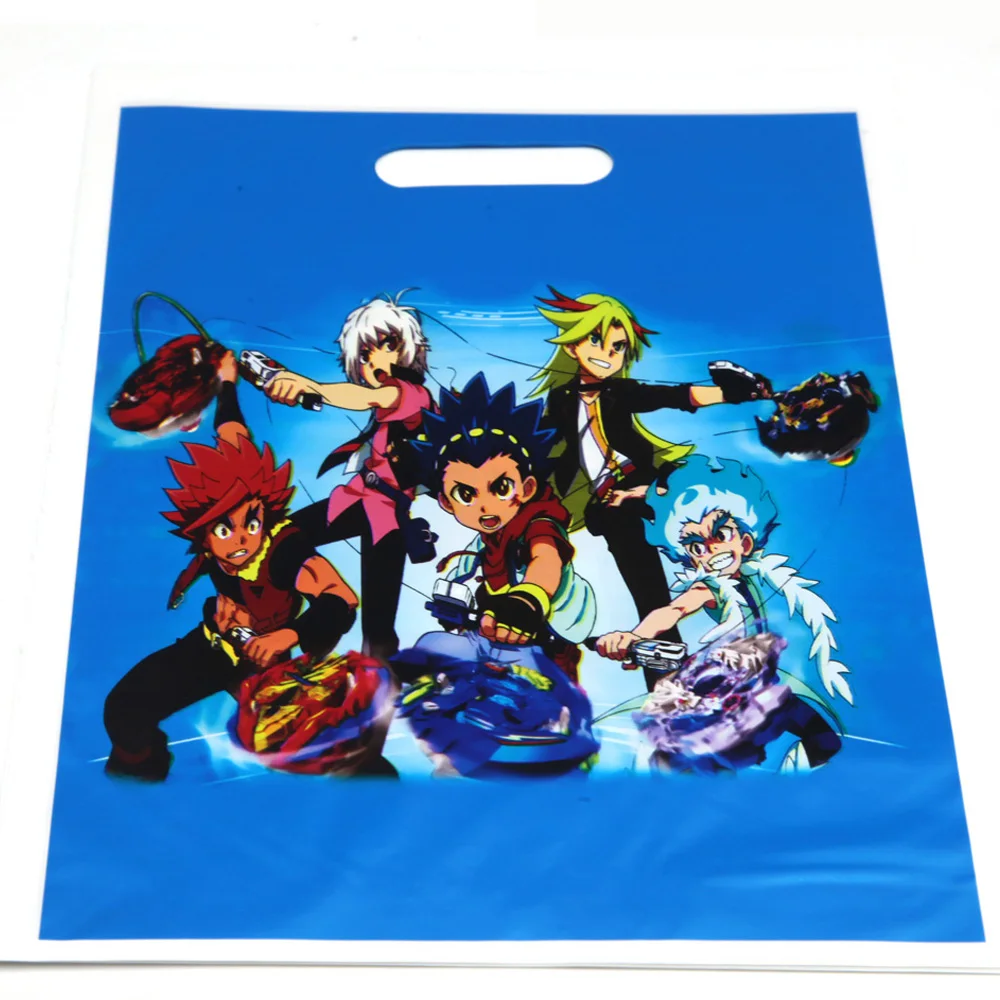 

10-50pcs Hot Beyblade Theme Plastic Gift Bag Baby Shower Kids Birthday Party Decoration Supplies Christmas Snack Candy Loot Bags